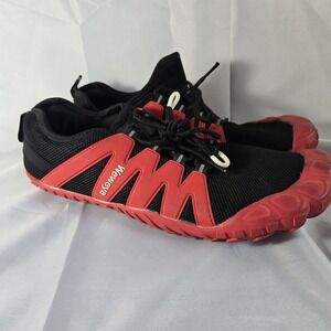 Weweya Mens Red Low Top Lace-Up Athletic Sneaker Shoes Size?